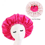 Double-Sided Sleeping Hat Adjustable Nightcap Bathing Hat Girl Sleep Protector Tool