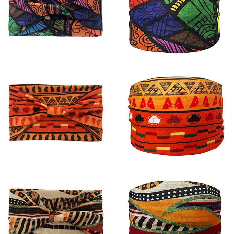 Boho Headbands For Women Fashion Wide Headscarf Bohemian Yoga  Workout Head Bands Hair Accessories Band