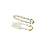 Braided Rope Headwrap Small Daisy Elastic Hair Band Turban Women Hair Scarf Crochet Bandana Macrame Hair Band Bohemian Headband