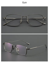 Xbora Men's Ultra-Light Pure Titanium Glasses Frame Business Square Flexible Optical Women's Prescription Eyelasses 1908