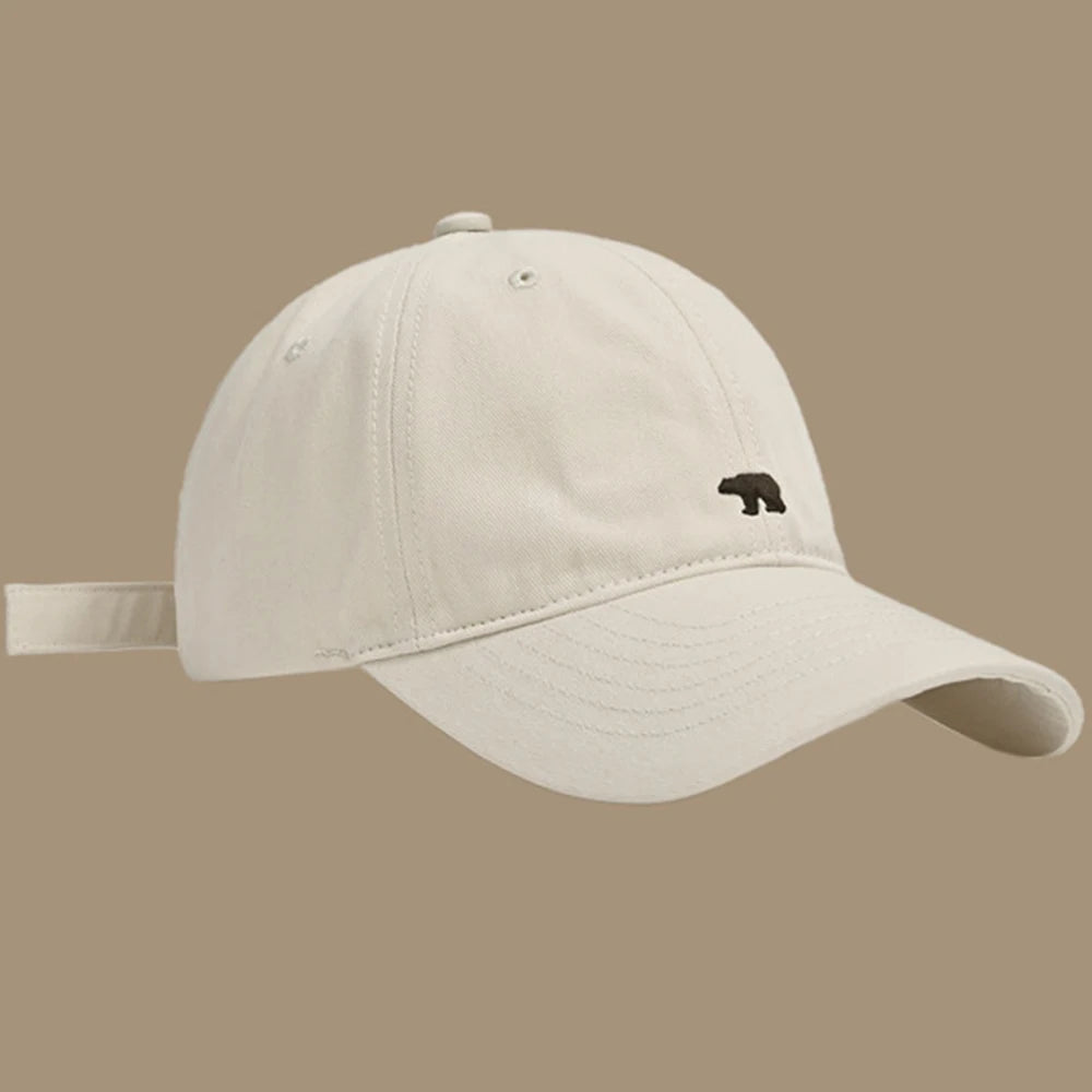 Four Seasons Versatile Polar Bear Pattern Embroidered Baseball Hat Men's and Women's Fashion Hip Hop Hat Outdoor Sunscreen Hat