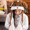 Women Girls Soft Warm Moving Jumping Rabbit Pinch Airbag Animals Ear Hat Funny Cap Plush