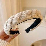 Fashion Vintage Elastic Hair Band Lattice Print Sponge Headband Womens Girl Wide Side Hairband Hair Hoop Female Hair Accessories
