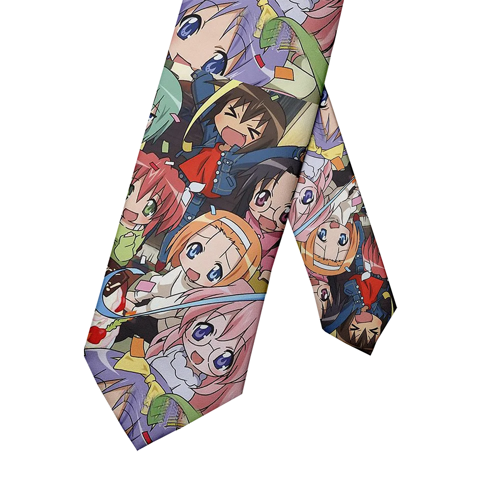 Anime cartoon printing men's tie unisex casual creative tie novelty unique accessories business gifts wedding shirt accessories