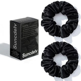 2PCS 3.5CM Mulberry Silk Scrunchies Women Grils Hair Ties for Hair Sleep No Damage Hairband Curly Hair Elastics Ponytail Holder