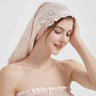 Natural Silk Long Turban Thick Hair Bonnet Night Cap Turban For Sleeping Curly Hair Silk Bonnet For Sleep Elastic Silk Hair Wrap
