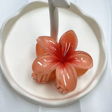 2024 Bohemian Beach Vacation Frangipani Egg Flower Hair Clips Lily Flower Hawaii Beach Hair Claw for Women Girl Hair Accessories