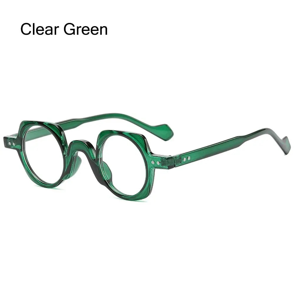 Round Square Frame Blue Light Blocking Glasses Japanese Style Unisex Non-Prescription Glasses Eyeglasses Frame