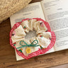 Beautiful Embroidered Large Scrunchies Elastic Hair Bands Hair Ties Women Sweet Hair Accessories Ponytail Holder Head Rope