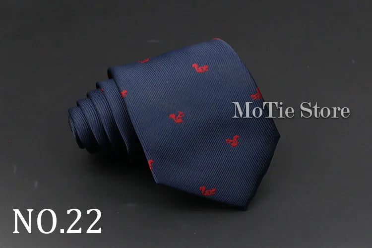 Cute Cartoon Pattern Animal Floral Printed Tie For Men Narrow Slim NeckTie Wedding Red Navy Party Ties Cravat Accessories Gifts