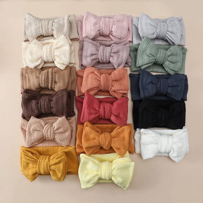 Baby Headband Hair Accessories Infant Girl Hairbands Bows Elastic Turbans for Newborn Babies Cotton Knitted Hair Band Baby Items