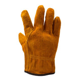 Labor Protection Cowhide Gloves Double-layer Yellow Safety Welding Wear-resistant Gloves Personal Protective Equipment