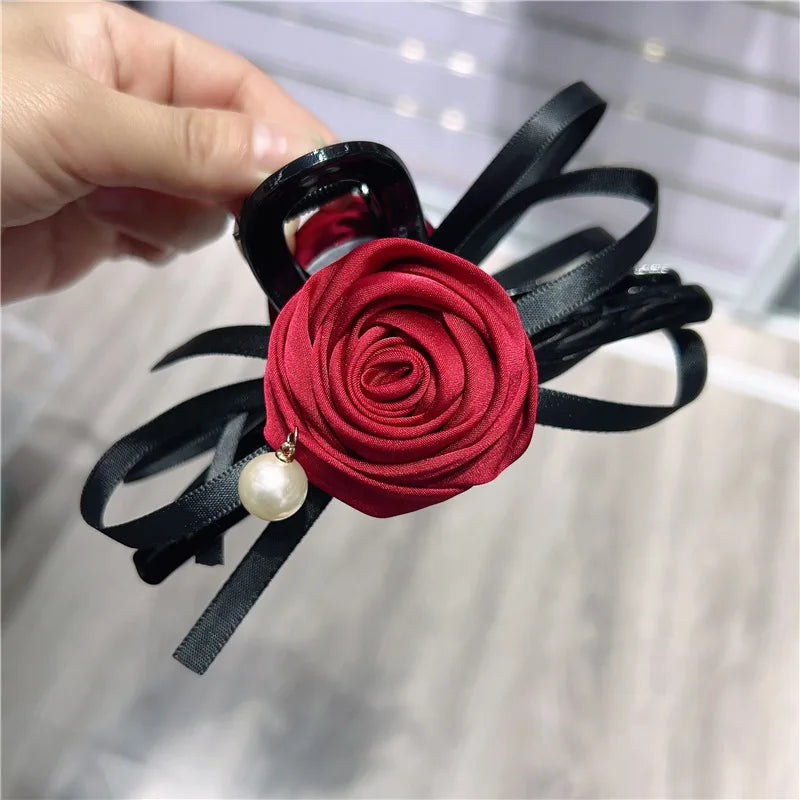 13cm Rose Shark Clip  Large  hair claw Elegant High-Grade Hair Accessories Pinzas Para El Cabello  Заколка Для Волос