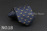 Cute Cartoon Pattern Animal Floral Printed Tie For Men Narrow Slim NeckTie Wedding Red Navy Party Ties Cravat Accessories Gifts