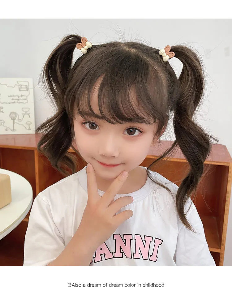 Hair Accessories Girls Bands Bandeau Cheveux Scrunchies Elastic Fille Korean Haarband Rubber Brown Children Gomas Gift Kids