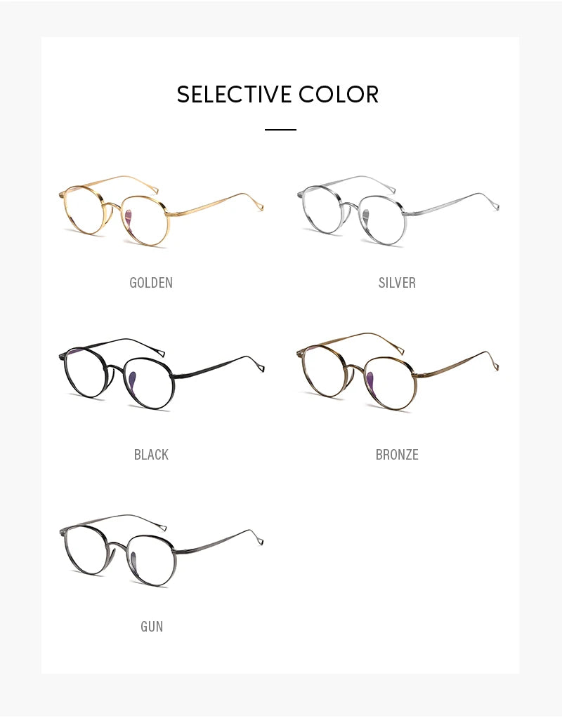 2015 Round Eyeglass Titanium Retro Square Glasses Frames Men Women Eyeglasses Frames Eyewear Business Korean Spectacles Frame