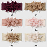 Newborn Baby Girl Headbands Baby Elastic Hair Band Head Flower Toddler Headband Cute Headwear Kids Accessories Nylon Hairban