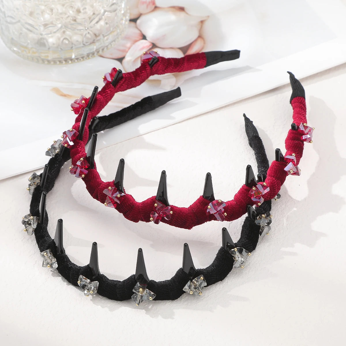 Toothed Non-slip Headbands Women Black Red Hair Hoops Bezel Headwear Ladies Korean Fashion Hair Accessories Hair Bands
