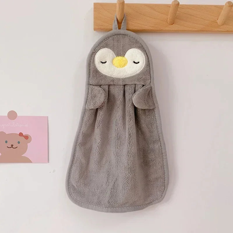 Hand Towels Bathroom Microfiber Towel Baby Wipes Extra Thick Coral Velvet Handkerchief Children's Cartoon Animal Absorbent Towel