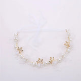 Elegant Girls Headband Lmitated Pearl Hair Headdress Baby Girls Flower Wreath Bride Garland Head Hoop Wedding Headbands Hair