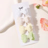 4Pcs/set Butterfly Hair Clip Set for Girls Double Layered Bow Cute Bangs Hair Pin Cotton Safe Kids Baby Hair Accessories Set