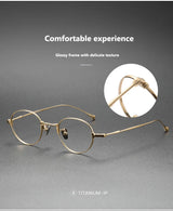 Pure Titanium Glasses Frame Men Women Vintage Round Brand Design Eyeglasses Frames New Titan Eyewear High Quality Spectacles