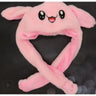 Women's Cute Beanies Hat Animal Rabbit Ears Glowing Moving Short Plush Warm Skullies Cap Autumn Winter Outdoor Travel Casual Hat