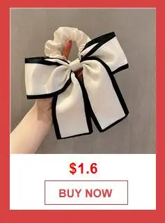 Chouchous pour cheveux coréens noirs avec nœud en soie pour femmes, élégants, élastiques, queue de cheval, accessoires pour cheveux