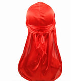 Elasticity Baotou Cap Hair Bands Simulation Silky Durag Long Tail Pirate Hat Headband Turban for Children Kid Ribbon Accessories