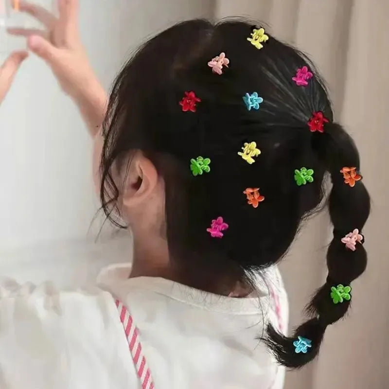 50pcs Minimalist Solid Hair Claw Mini Cute Banana Clip Cartoon Headwear Non Slip Hair Styling Accessories