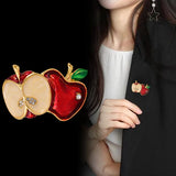 Christmas brooch apple snowflake bow cane candy ice cream gift pine cone pin men and women accessories