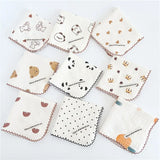 Cotton  Towel Newborn Baby Items Muslin Baby Bibs Handkerchief Soft Saliva Towel  Feeding Burp Cloths Facecloth