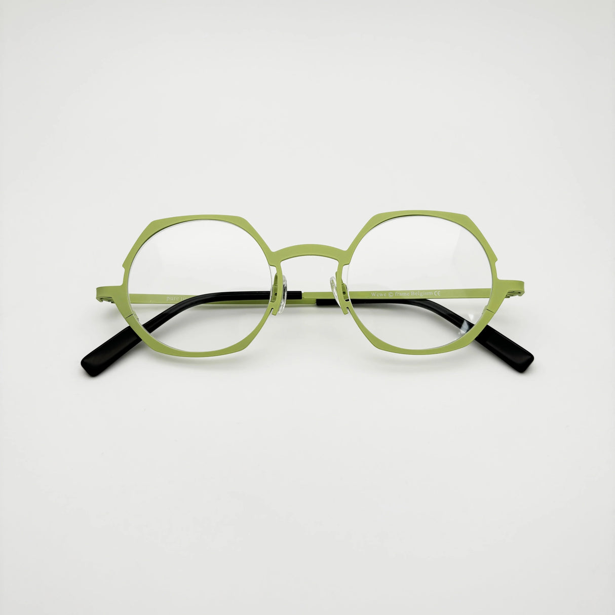 Wcwe Belight Optical Belgium Geometry Irregular Shape Titanium Eyewear Spectacle Frame Men Women Eyeglasses