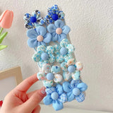 10Pcs/Set Big Bow Flower Elastic Hairbands Children Girls Sweet Hair Ties Fashion Headbands Hair Accessories Rubber Band For Kid