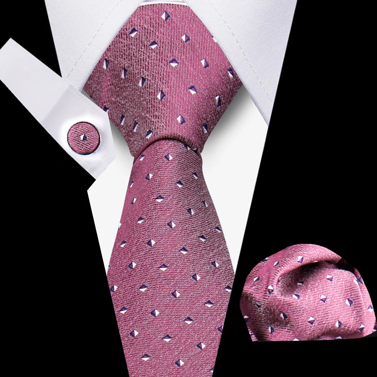 Men Neckties Tie Classic Handkerchiefs Plaid Necktie Cufflinks For Men Blouse Business Wedding Accessories Woman Collar Man Gift