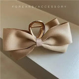 Korean Fashion Metal Bow Hair Claw Clip High Quality Simple Elegant Hair Clip Claw Clamp Headwear Girls Women Hair Accessories