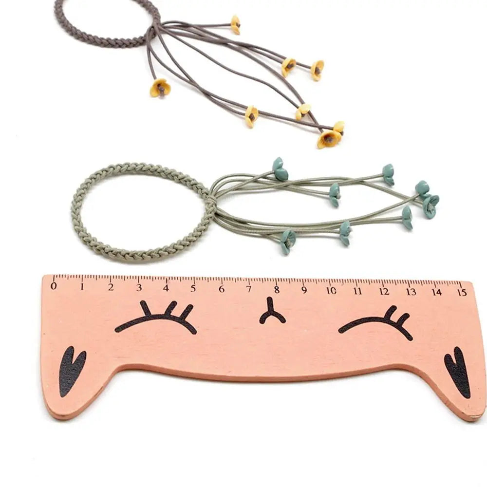 Handmade Cute Fashion Elastic Flower Ribbon Hair Ropes Rubber Band Hair Accessories Hair Ties