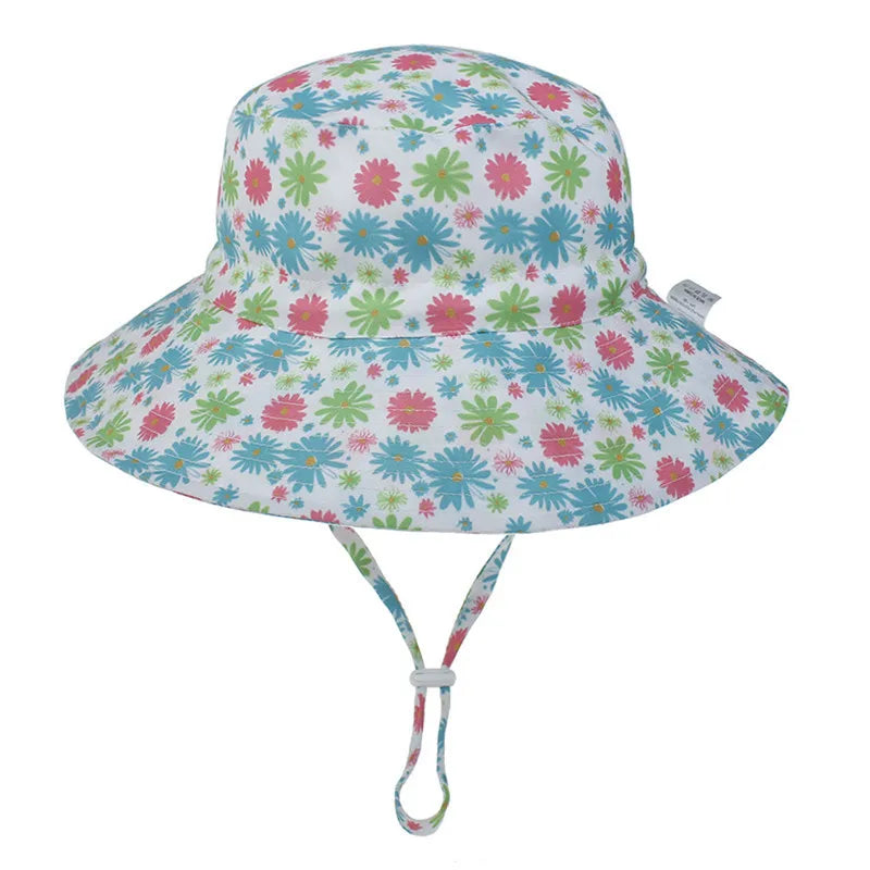 Summer Baby Sun Hat Baby Sun Hat for Girls and Boys Outdoor Anti UV Kids Beach Caps Bucket Cap