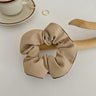 New Korean Woman Elegant Cotton Elastics Hair Band Cream Coffee Color Scrunchies Hair Ties Ladies Ponytail Hold Hair Accessories