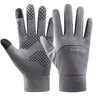 Windproof and Waterproof Outdoor Gloves Touch Screen Thumb and Index Finger Fingertips Warm Gloves for Running Cycling