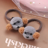 Hair Accessories Girls Ties Elastique Cheveux Fille Gomas Elasticas Furry Korean Kinder Kleding Rabbit Ears Scrunchie Headbands