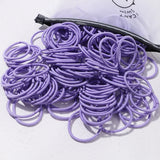 50PCS Macaron Rubber Band Hairband Headband High Elastic Durable Hair Ring Tied High Ponytail Women's Kids Hair Headwear