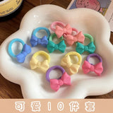 10pc Kids Girls Elastic Hair Bands Baby Hair Tie Rope Strap Rubber Bands Elastics Girls Tie Braids Hair Accessories