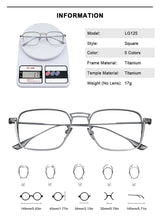 American Design Men Square Frames Handmade Retro Pure Titanium Glasses Thick Edges Business Eyeglasses Suitable for Large Faces