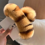 Muweordy New Oversized Faux Fur Big Crab Hair Clip for Girls Rabbit Hair Claw Clips Cute Plush Ponytail Women's Hair Barrettes