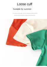 2Pcs Fashion Children Short Sleeve Shorts Sets Summer Kids Clothes Boy Girl Baby Cotton Tee Pant Outfits Soild Color Tracksuits