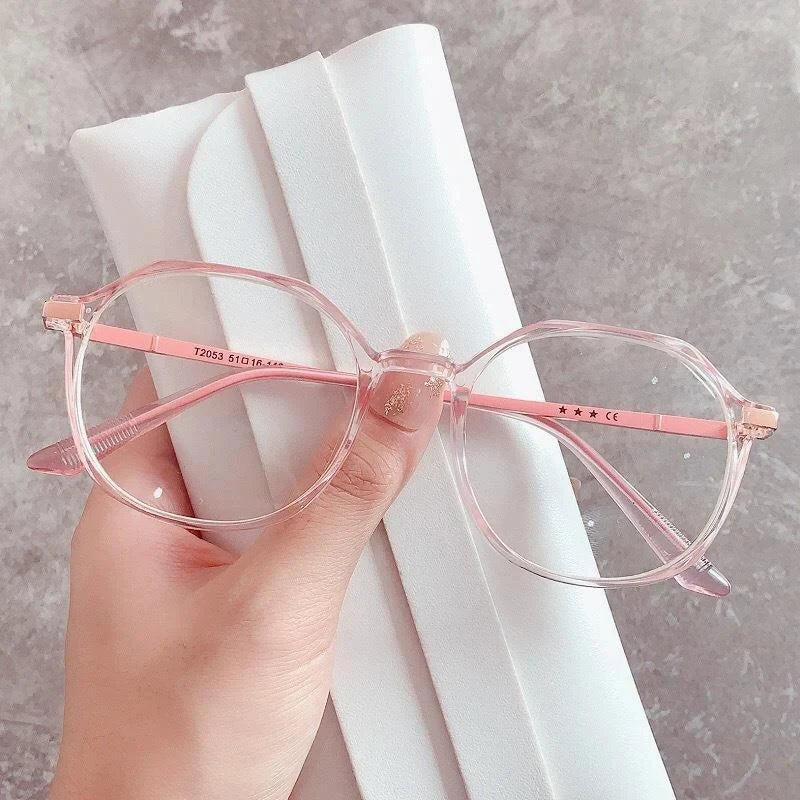 Blue Light Blocking Office Glasses Women Oversized Frame Anti-stress Decorative Glasses Computer Radiation Protection Eyewear