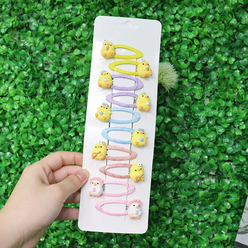 2 Pcs Lovely Little Chicken Children Elastics Hair Bands Hairpins Hair Clips Headwear Barrette Baby Girls Kids Hair Accessories