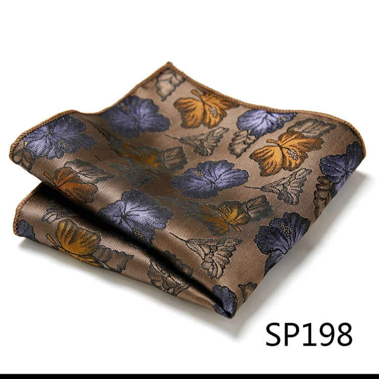 Pocket Square Handkerchief Nice Handmade Woven 100% Silk Hanky Pocket Square Printed  hombre Pink Office Clothing accessories
