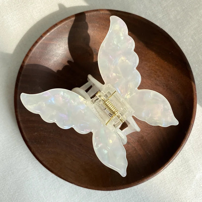 1pc Super Fairy New Style Colorful Butterfly Hair Clip Mermaid Ji Grab Clip Hair Accessories Disc Hair Grab Acetate Clip